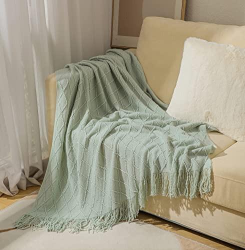 Alopini Living Blanket Soft Knit Wool Blanket Tassel Cuddle Blanket Sofa Blanket Sleep Blanket  