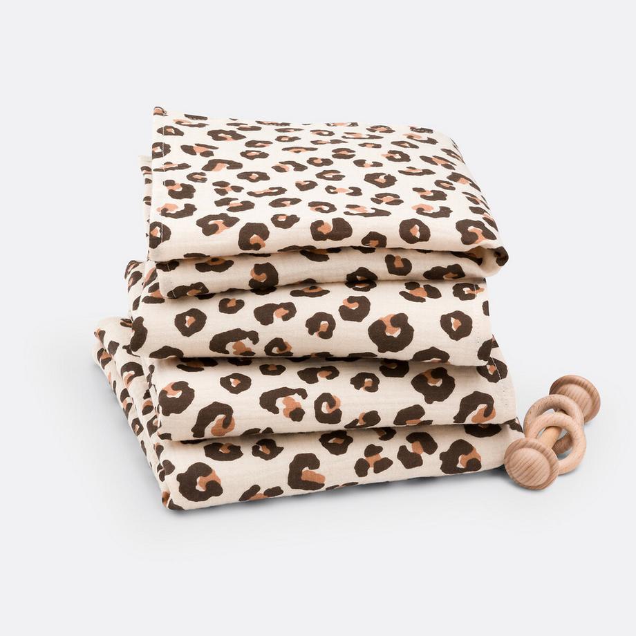 4er-Pack Wickeltücher Azhar aus Baumwollmusselin