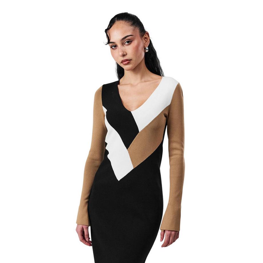 BOSS Florency Viskose Midi Kleid Schmal  