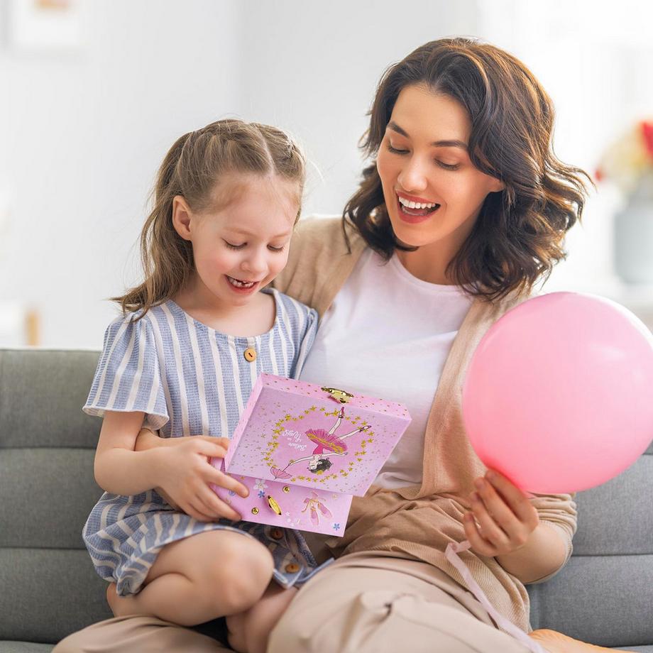 Only-bags.store  Musik-Schmuckkästchen mit Halskette, Armband, Musik-Schmuck Aufbewahrungsbox 