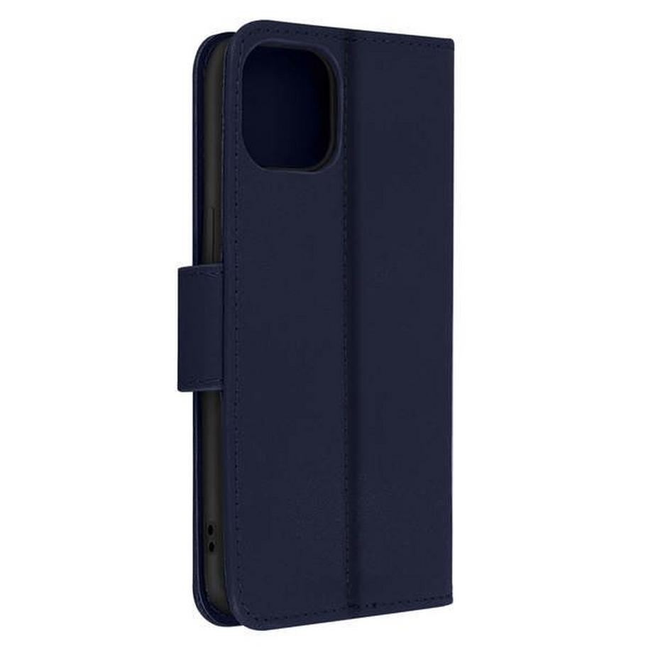 Avizar  Leder Hülle iPhone 14 Dunkelblau 