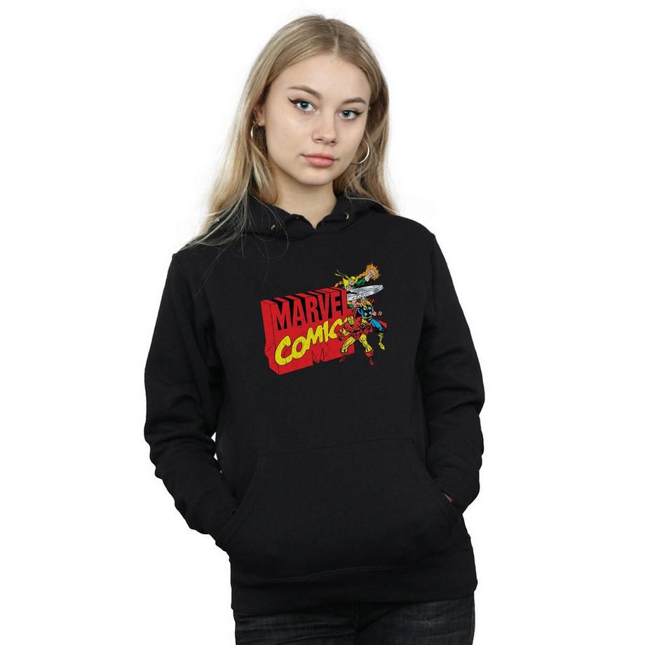 Marvel Comics Felpa con cappuccio a stampa grafica  