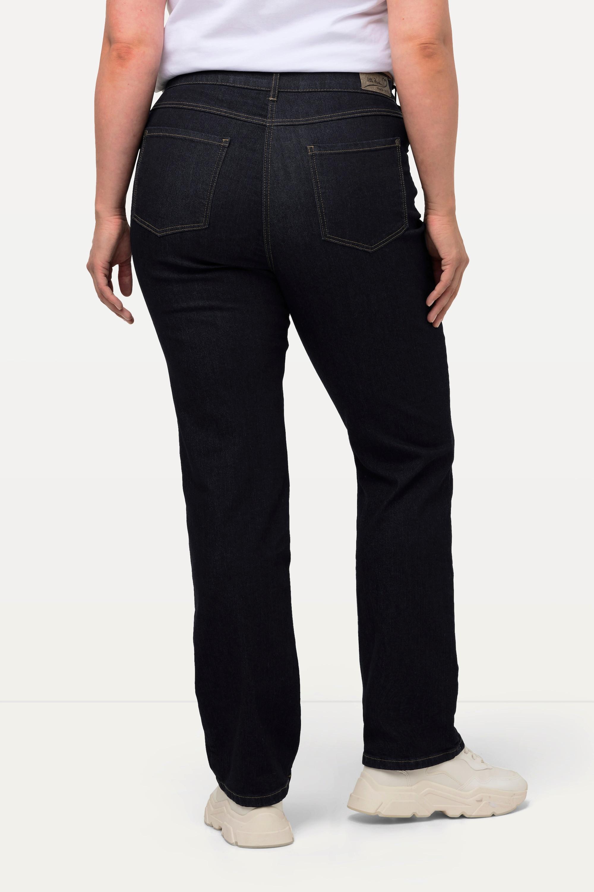 Ulla Popken Mandy Straight Leg 5-Pocket Stretch Jeans  