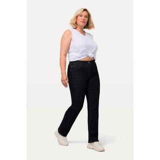 Ulla Popken Mandy Straight Leg 5-Pocket Stretch Jeans  