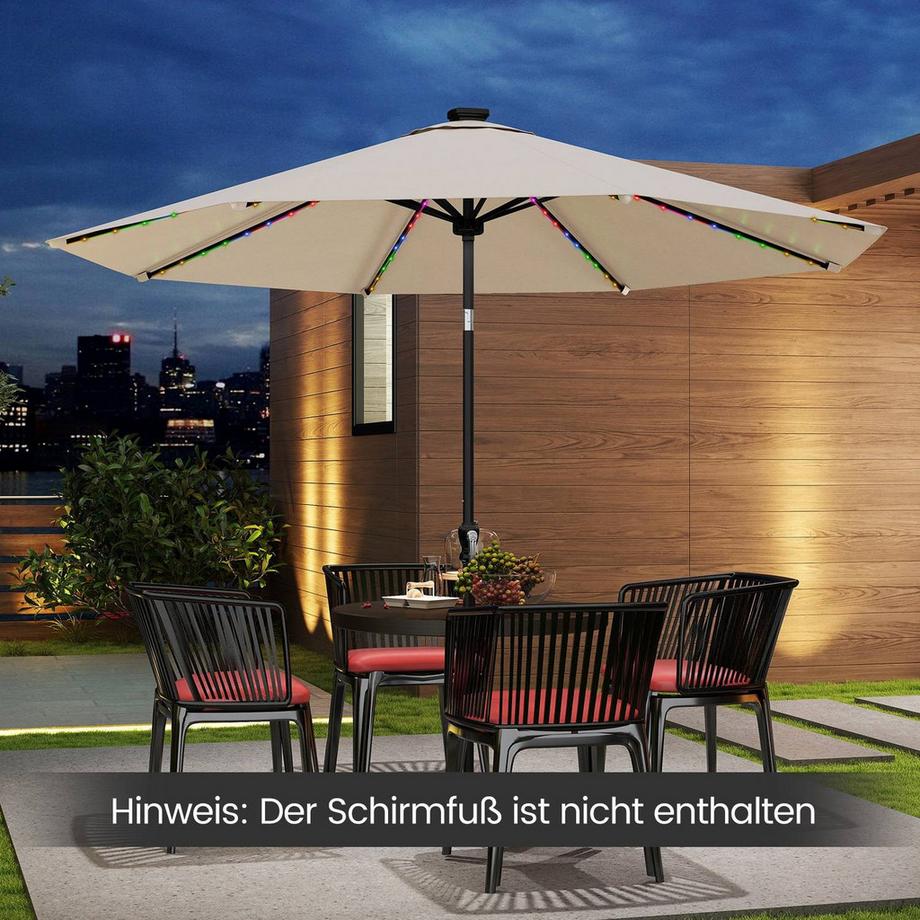Ombrellone da giardino con luci LED solari