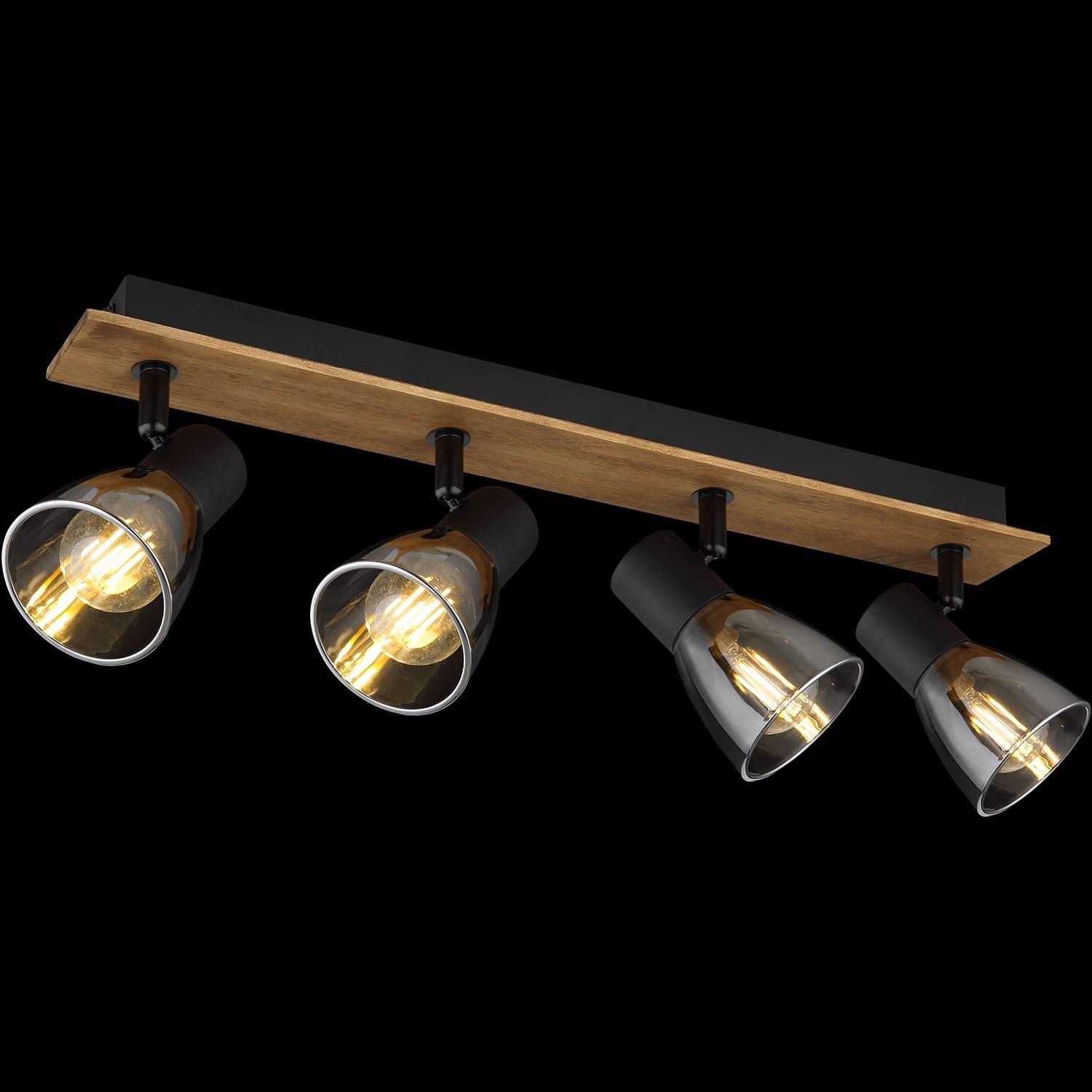 mutoni Strahler Claude Holz dunkel 4xE14  