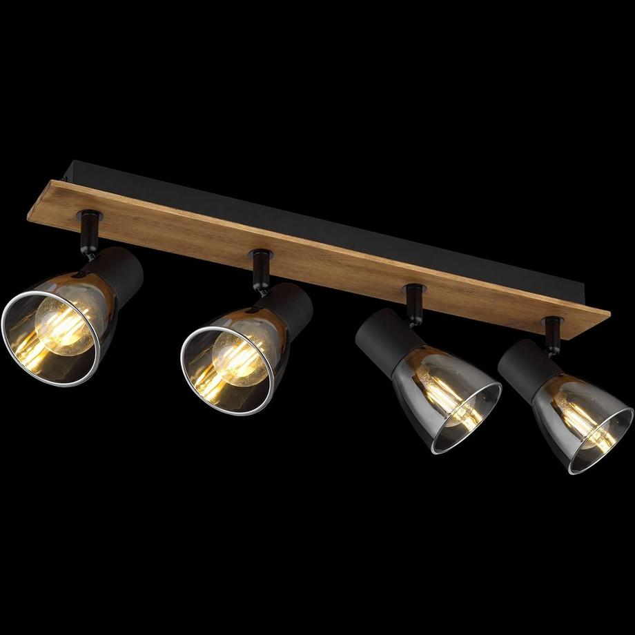 mutoni Strahler Claude Holz dunkel 4xE14  