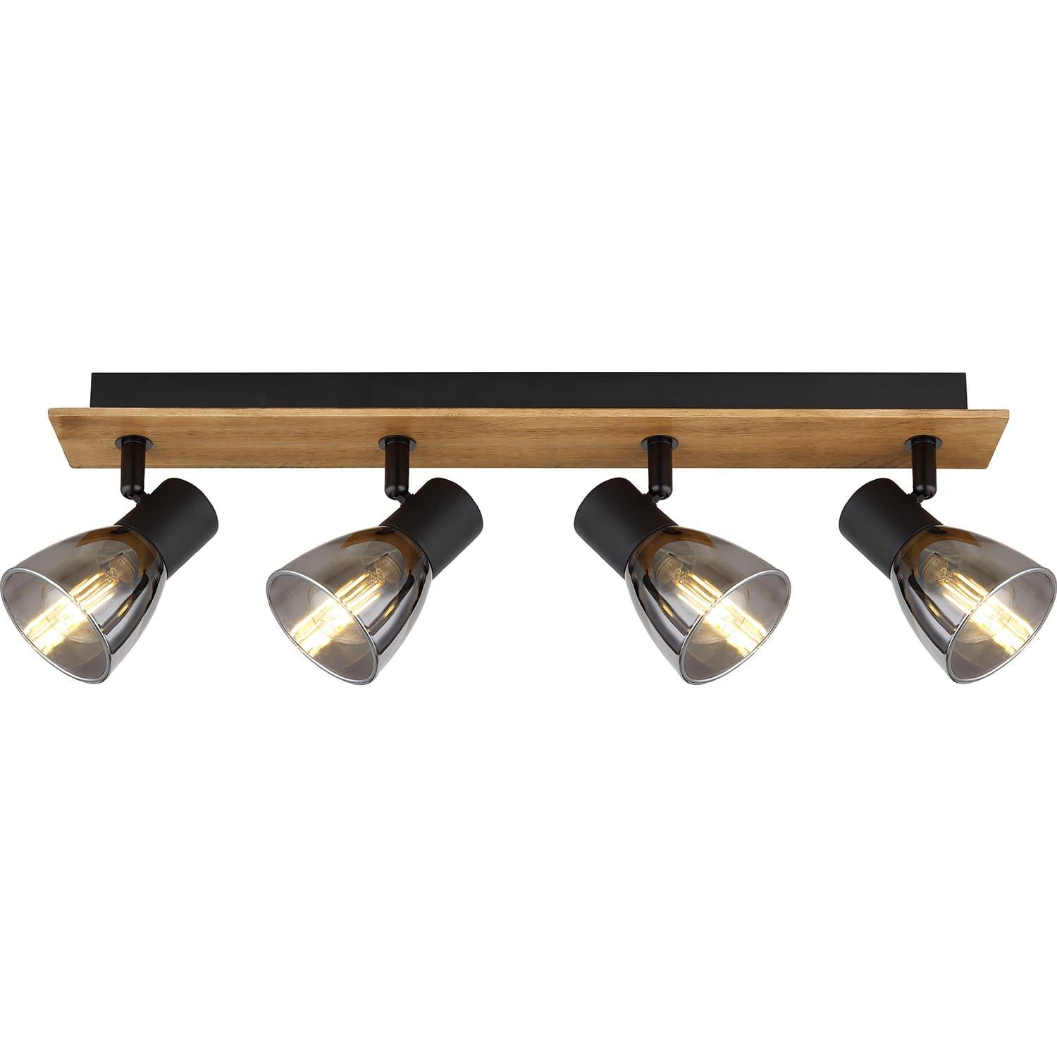 mutoni Strahler Claude Holz dunkel 4xE14  