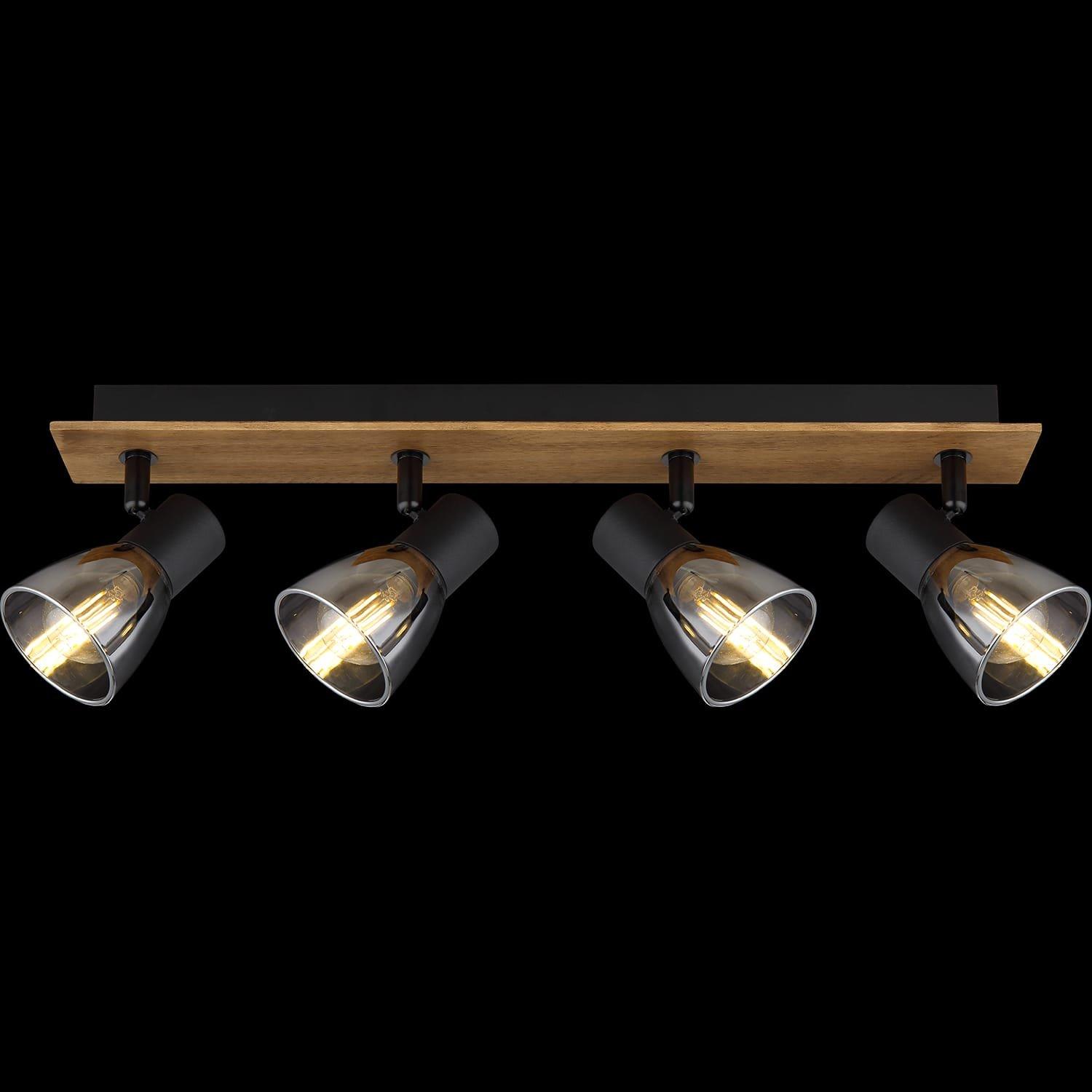 mutoni Strahler Claude Holz dunkel 4xE14  