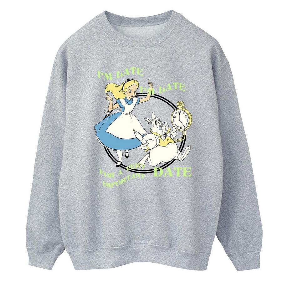 Disney Alice In Wonderland I'm Late Sweatshirt  
