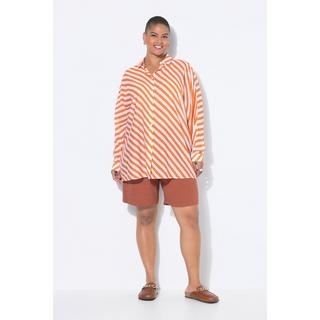 Studio Untold Hemd leicht transparent Streifen Fledermausärmel  