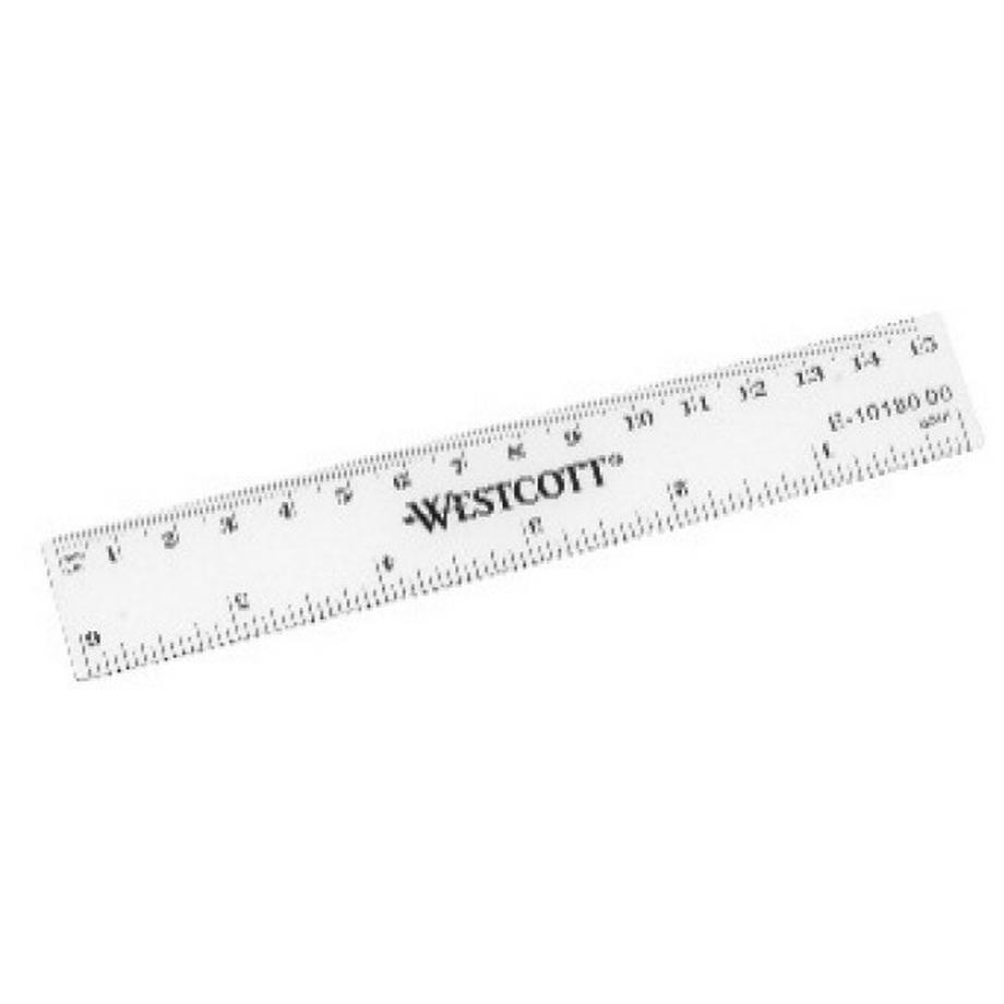 WESTCOTT  WESTCOTT Kunststofflineal 15cm E-1018000 cm/inch Skala 