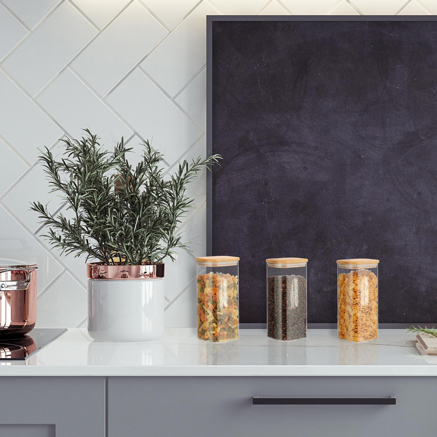 Northix 3er-Set Vorratsgläser mit Deckel  