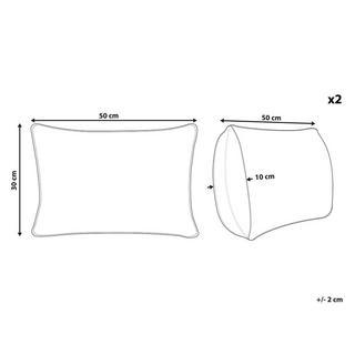 Beliani Kissen 2er Set aus Baumwolle Boho INULA  
