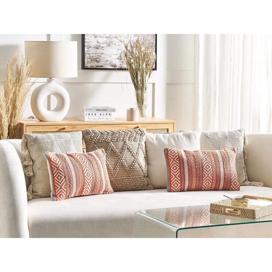 Beliani Dekokissen 2er Set aus Baumwolle  INULA  