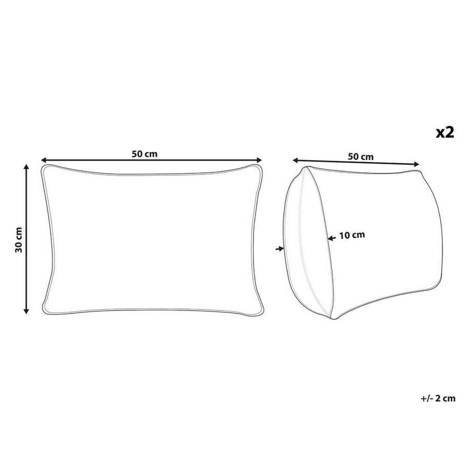 Beliani Dekokissen 2er Set aus Baumwolle  INULA  