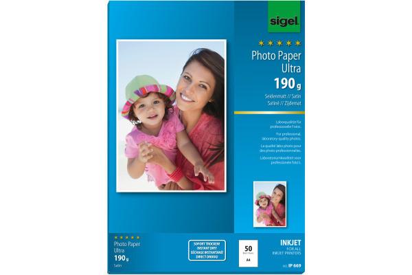 Sigel SIGEL InkJet Fotopapier A4 IP669 190g,matt, weiss 50 Blatt  