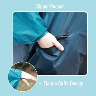 Alopini Mantella antipioggia con cappuccio e cerniera riutilizzabile  