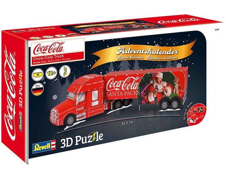 Revell Puzzle Adventskalender 3D Puzzle Coca Cola Truck  