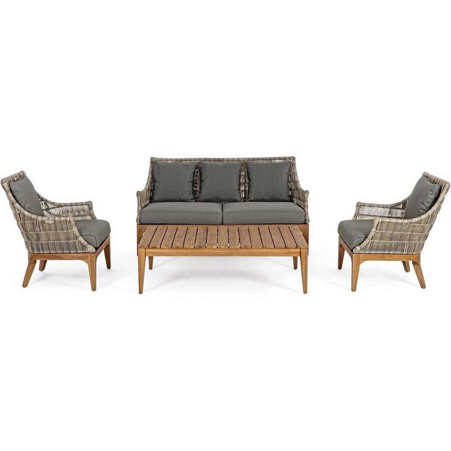 mutoni Divano da giardino Keilani con cuscini  