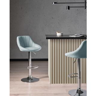 Beliani Lot de 2 tabourets de bar en Tissu Traditionnel LUCCA  