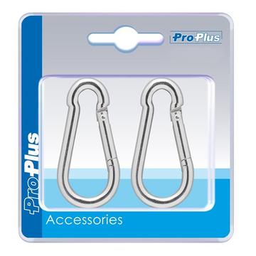 Mousqueton métal 6x60mm 2 pièces sous blister