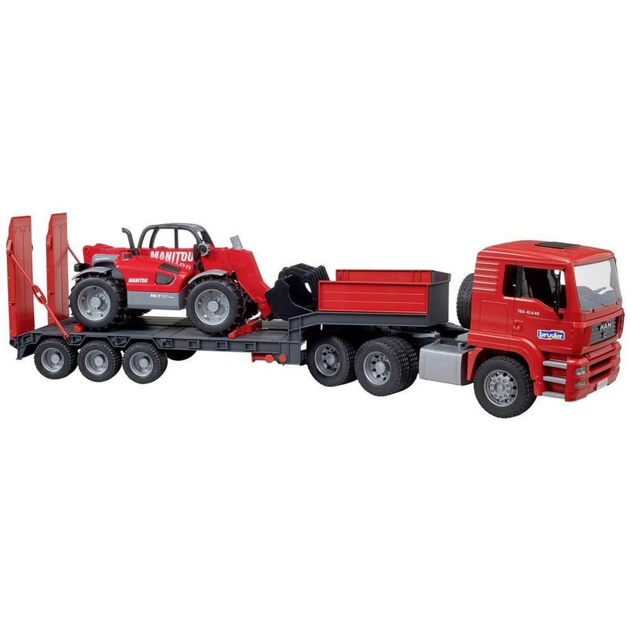 bruder  MAN TGA LKW Tieflader mit Manitou Teleskoplader MLT 633 