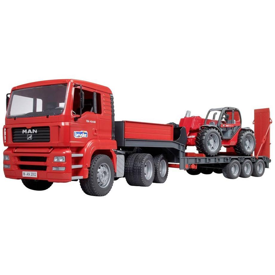 bruder  MAN TGA LKW Tieflader mit Manitou Teleskoplader MLT 633 