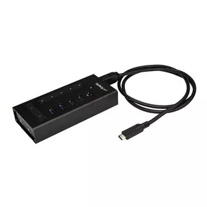 StarTech.com 7 Port USB-C Hub - USB Typ-C zu 2x USB-C5x USB-A - Kommerzieller Metall-USB-3.0-Hub - SuperSpeed 5 Gbits USB 3.2 Gen 1 - Eigene Stromversorgung - BC 1.2 Schnellladung - Montierbarrobust