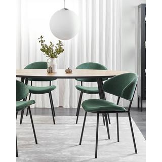 Beliani Esszimmerstuhl 2er Set aus Stoff Modern KIANA  