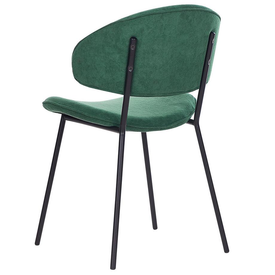 Beliani Esszimmerstuhl 2er Set aus Stoff Retro KIANA  