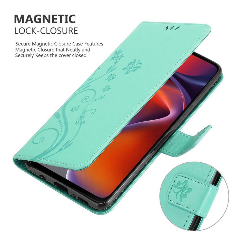 Cadorabo  Coque pour Motorola Moto G15 fleurs etui 