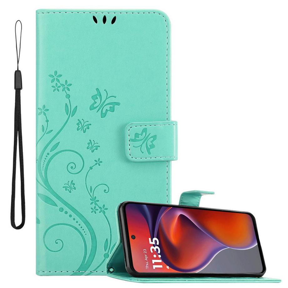 Coque pour Motorola Moto G15 fleurs etui