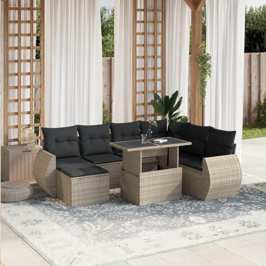 VidaXL set divano da giardino Polirattan  