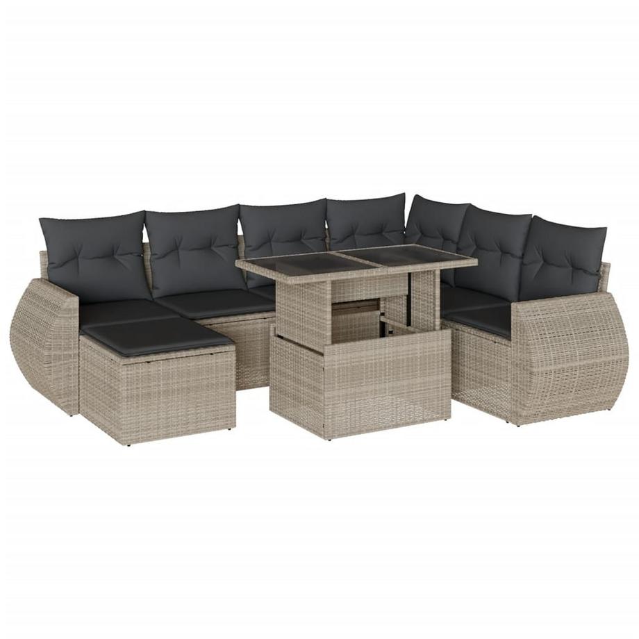 set divano da giardino Polirattan