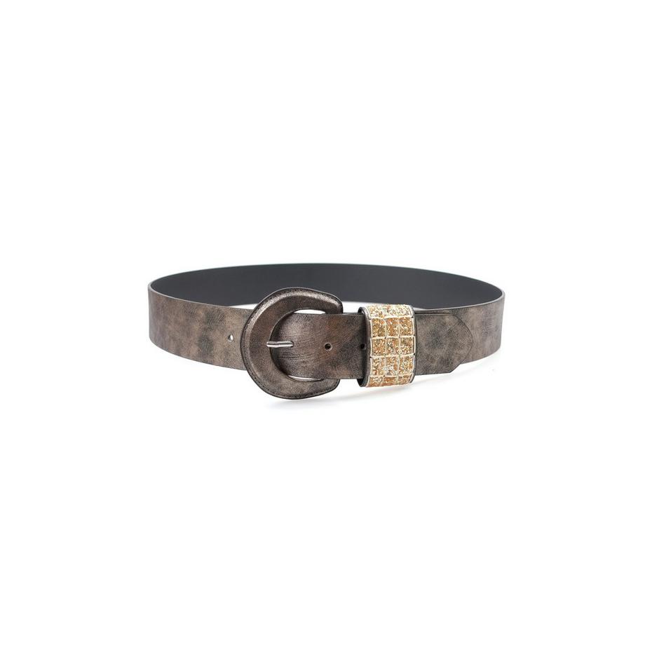 AVANT-GARDE PARIS  Ceinture luxe à boucle circulaire pailletée 