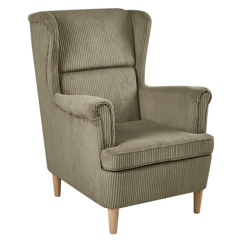 Beliani Ohrensessel aus Cord Retro ABSON  