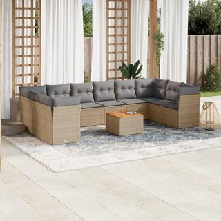 VidaXL set divano da giardino Polirattan  