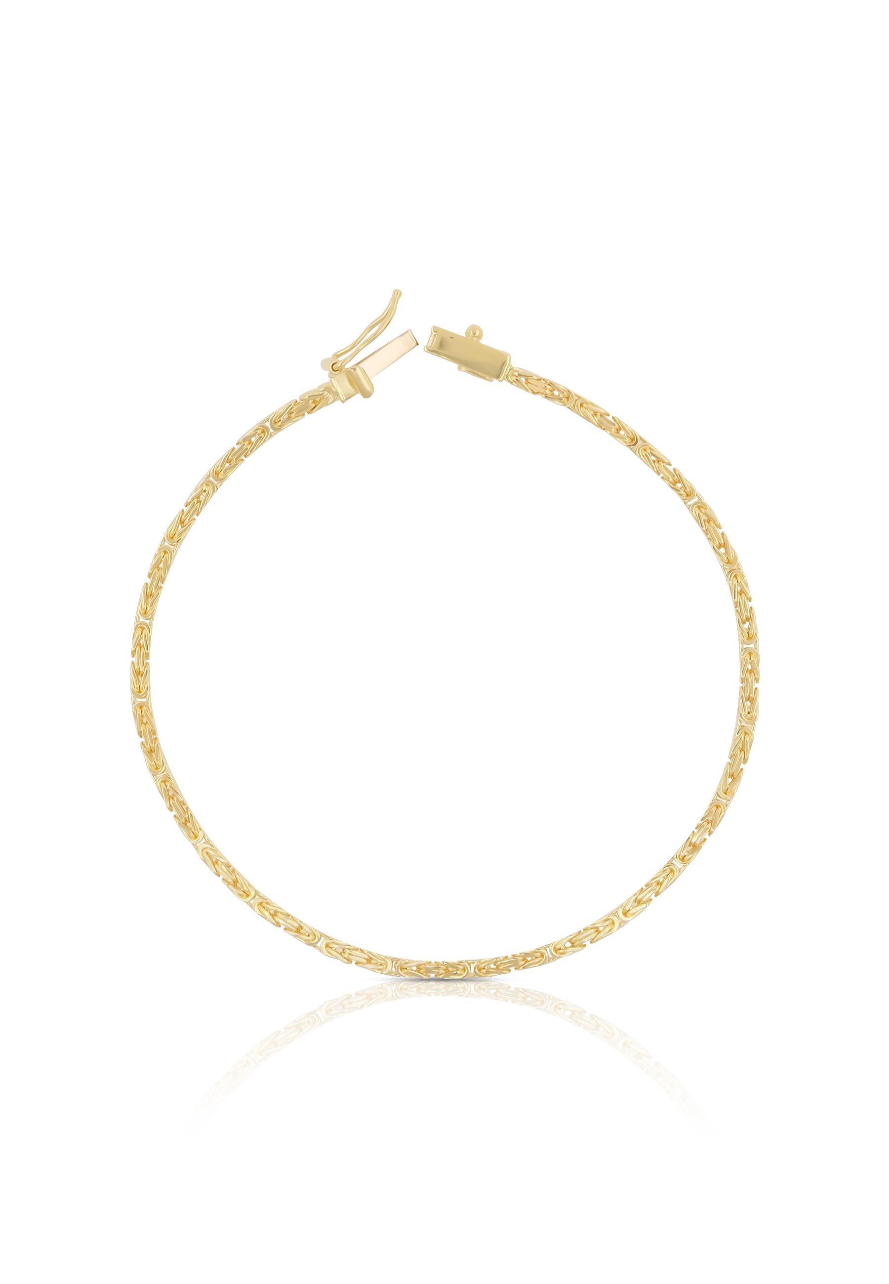 MUAU Schmuck  Bracelet Königskette klassisch Gelbgold 750, 19cm, 2mm 