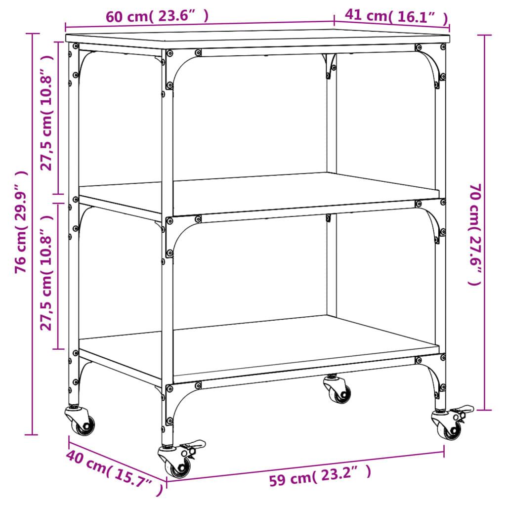 VidaXL carrello da cucina Legno multistrato  