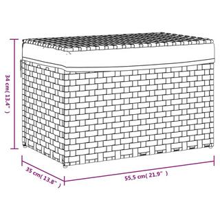 VidaXL Panier à linge rotin synthétique  