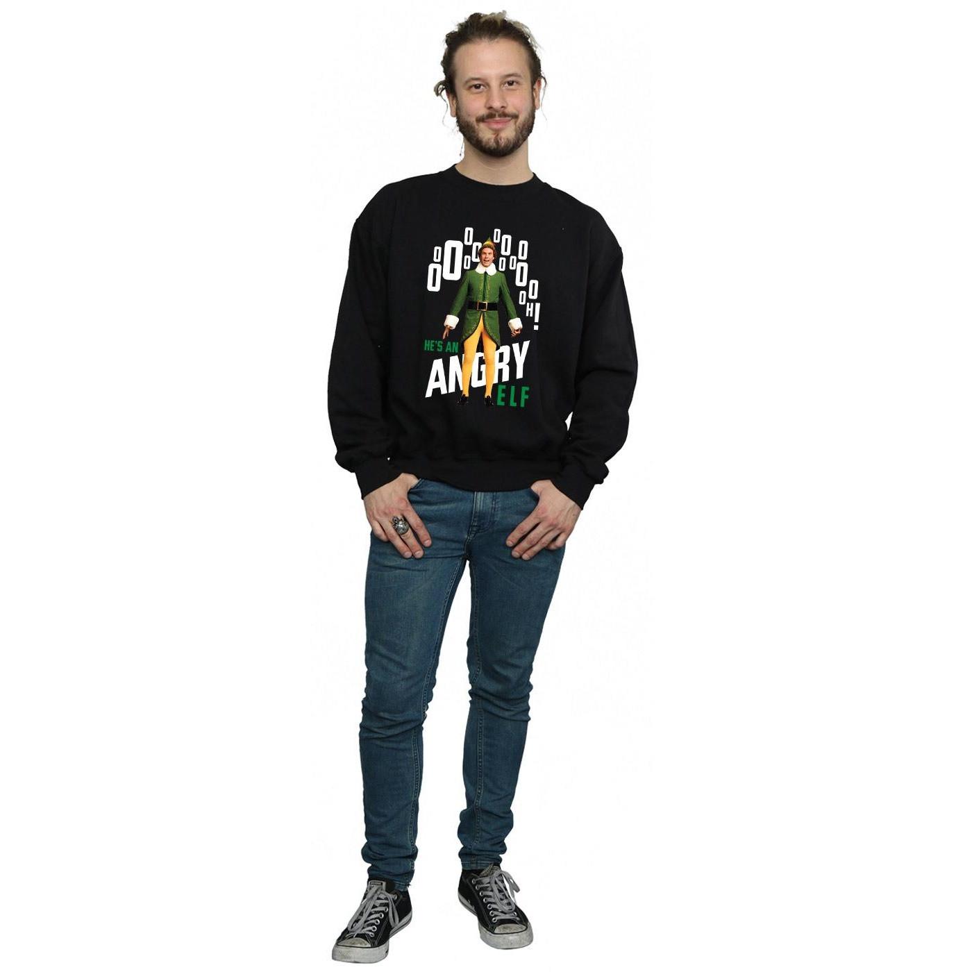 Elf Angry Grafikdruck Sweatshirt  