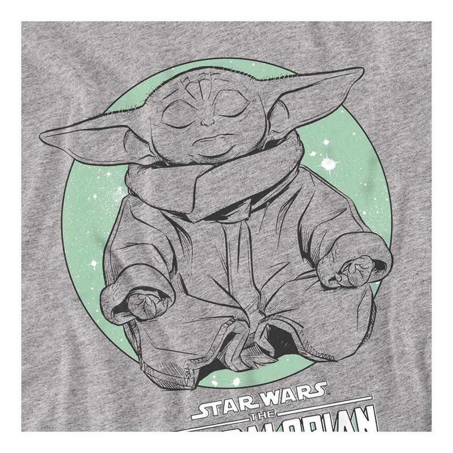 STAR WARS Maglietta Manica Lunga Motivo Grogu Posa Yoga  
