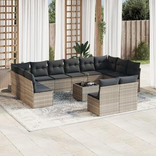 VidaXL set divano da giardino Polirattan  