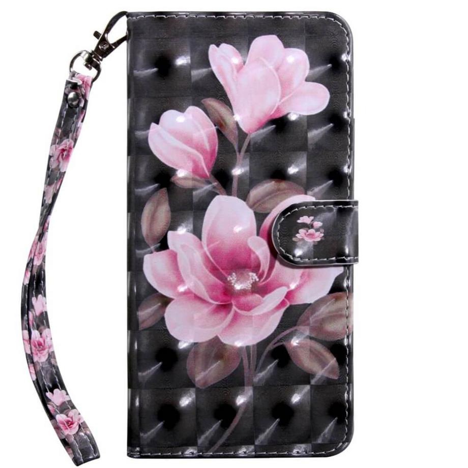 Cover-Discount  iPhone 14 Plus - Étui effet paillettes fleures rose 