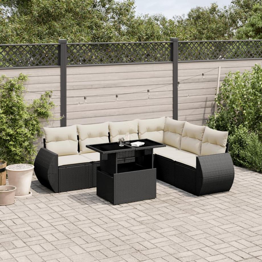 VidaXL Ensemble de canapés de jardin rotin synthétique  