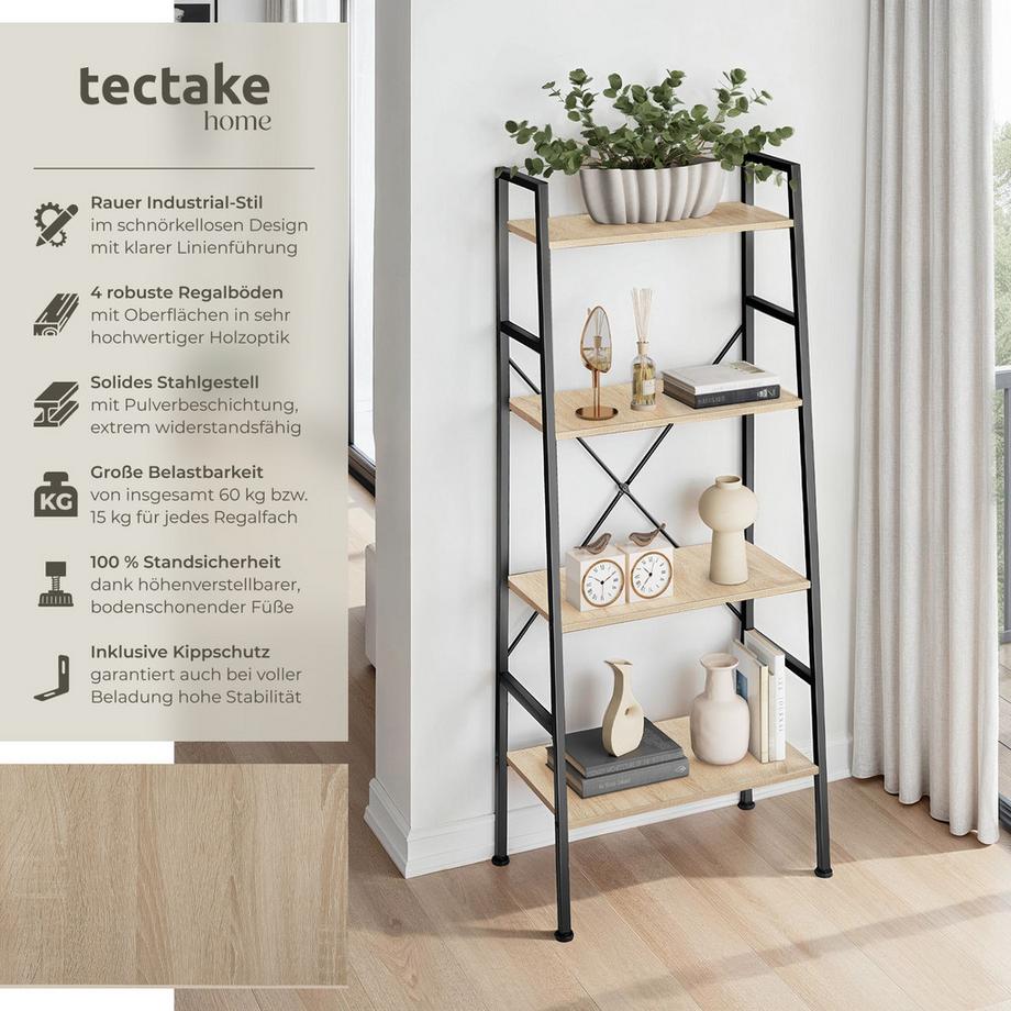 Tectake Étagère LIVERPOOL style industriel  