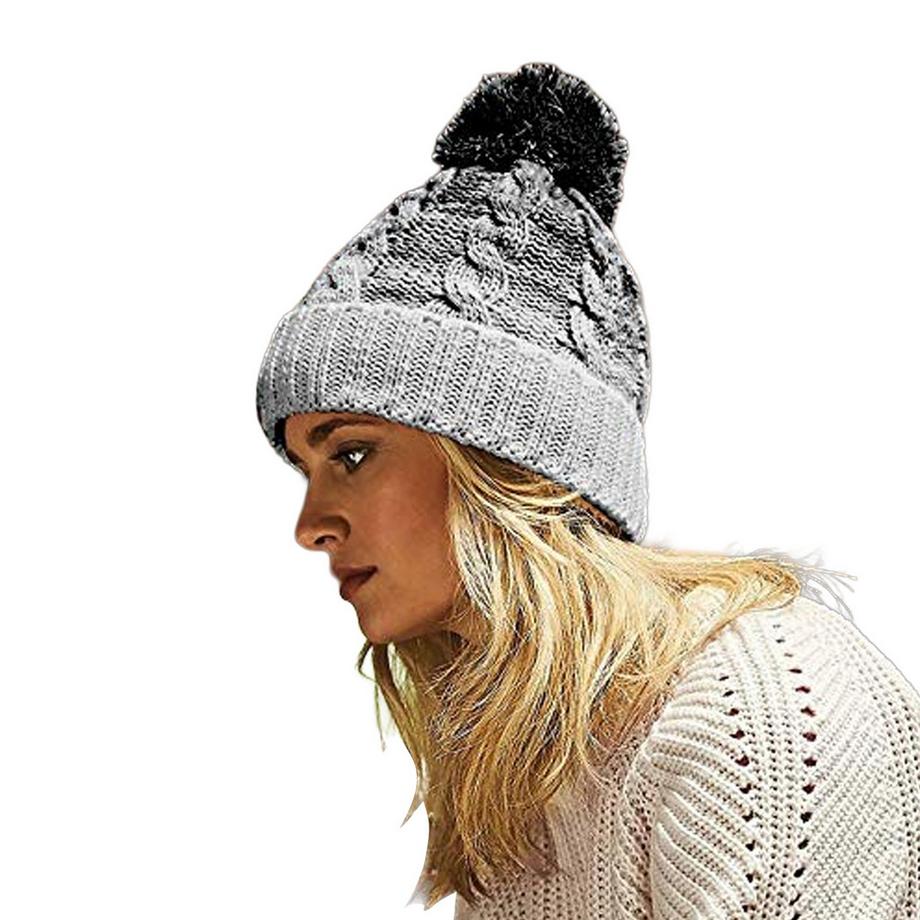 Beechfield Bonnet Ombre Tricoté à Pompon  