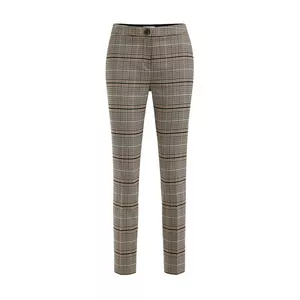 Slim-Fit-Hose mit Hahnentrittmuster