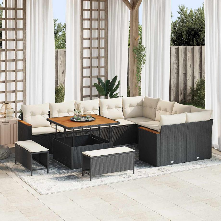 VidaXL Set Divano da Giardino Polyrattan  